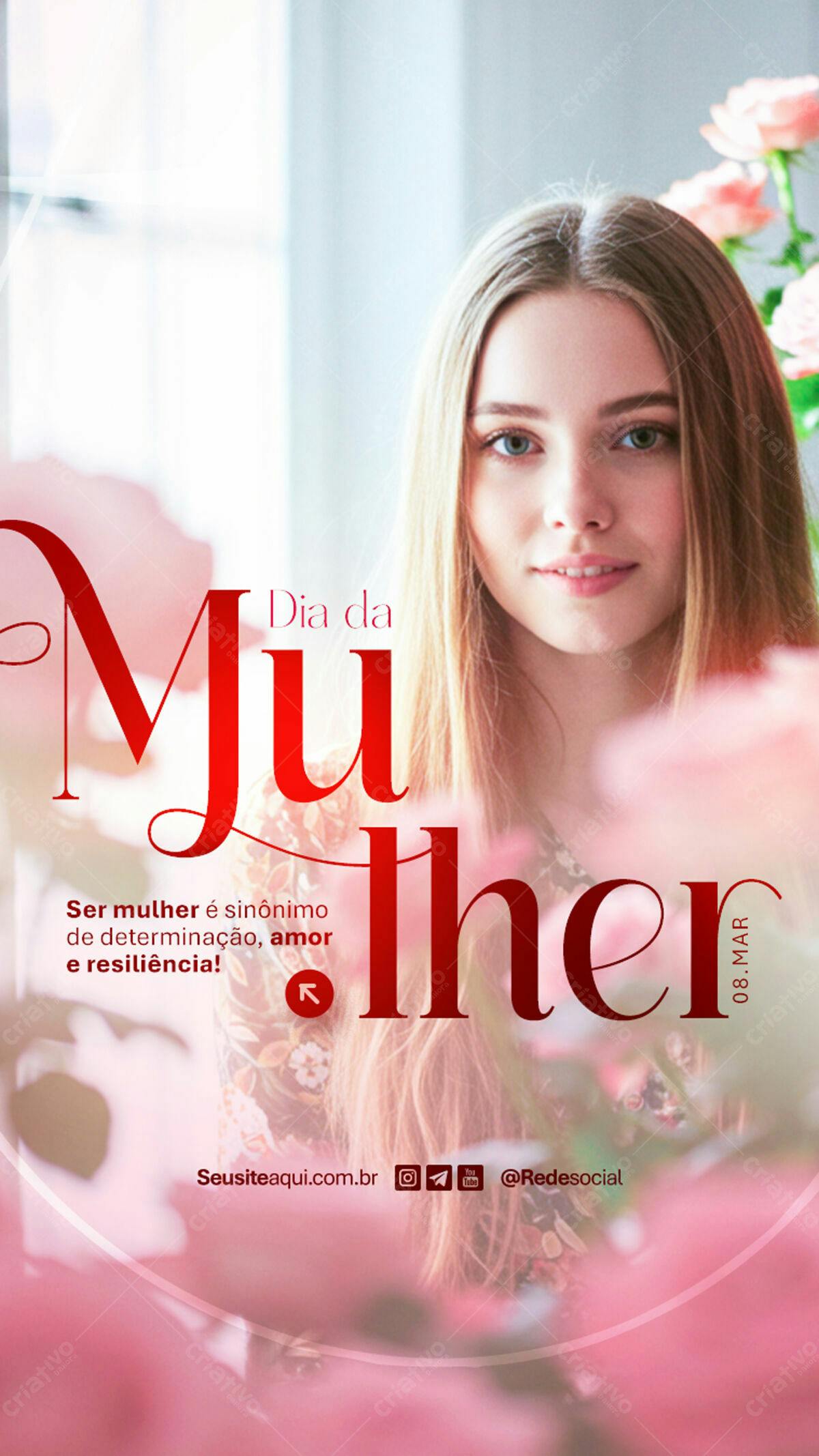 Postagem Dia Internacional da Mulher PSD Editável