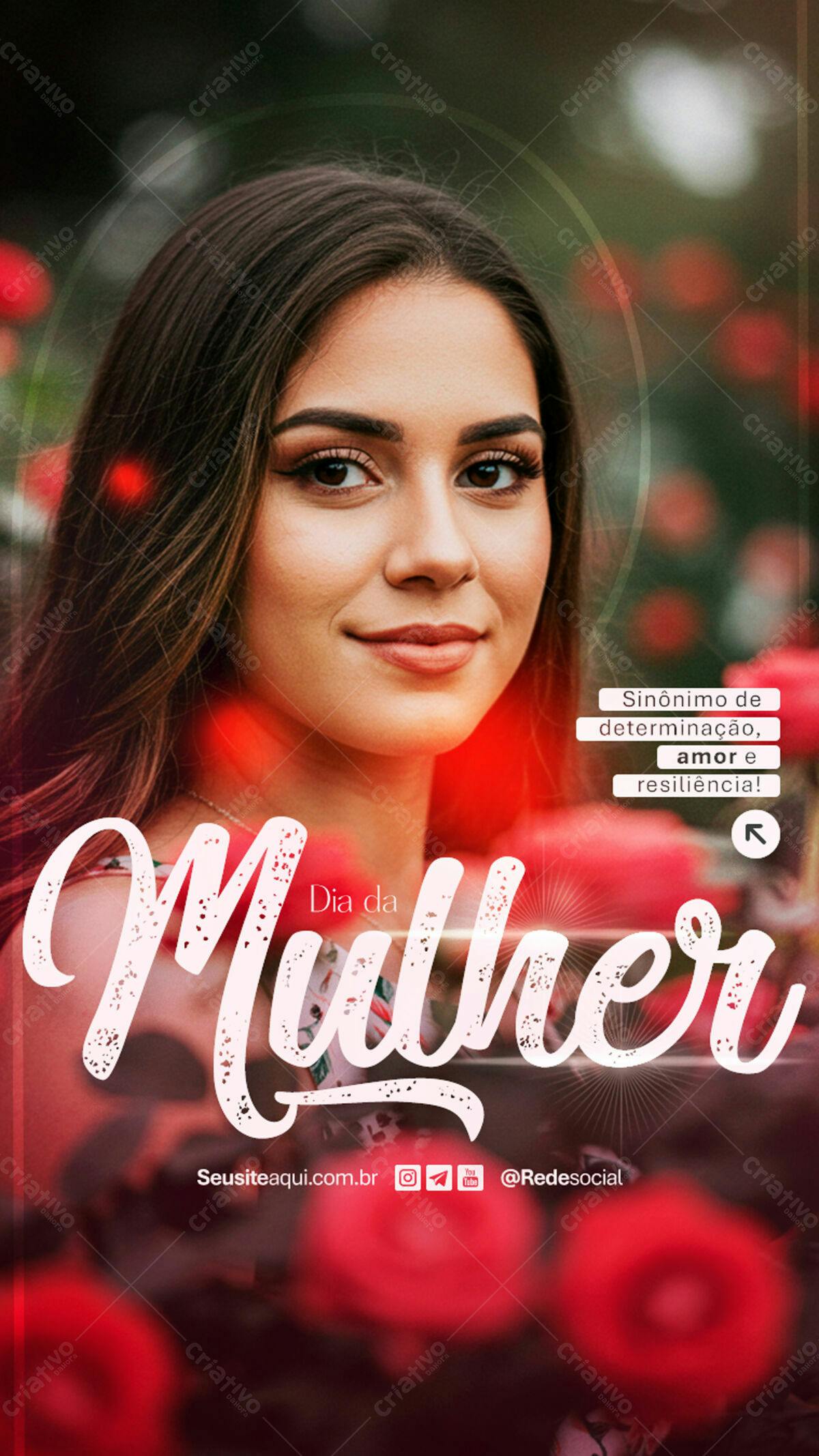 Flyer Dia Internacional da Mulher PSD Editável