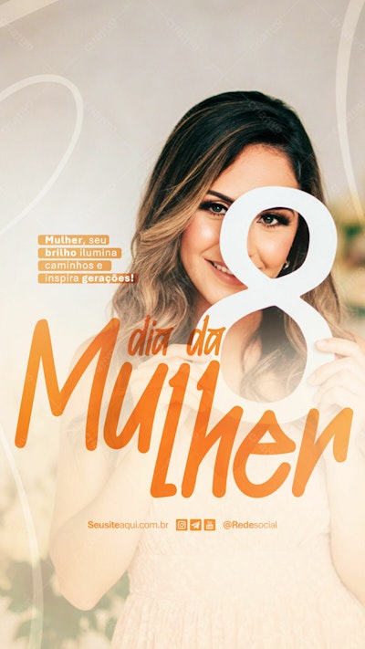 Flyer Dia Internacional da Mulher PSD Editável