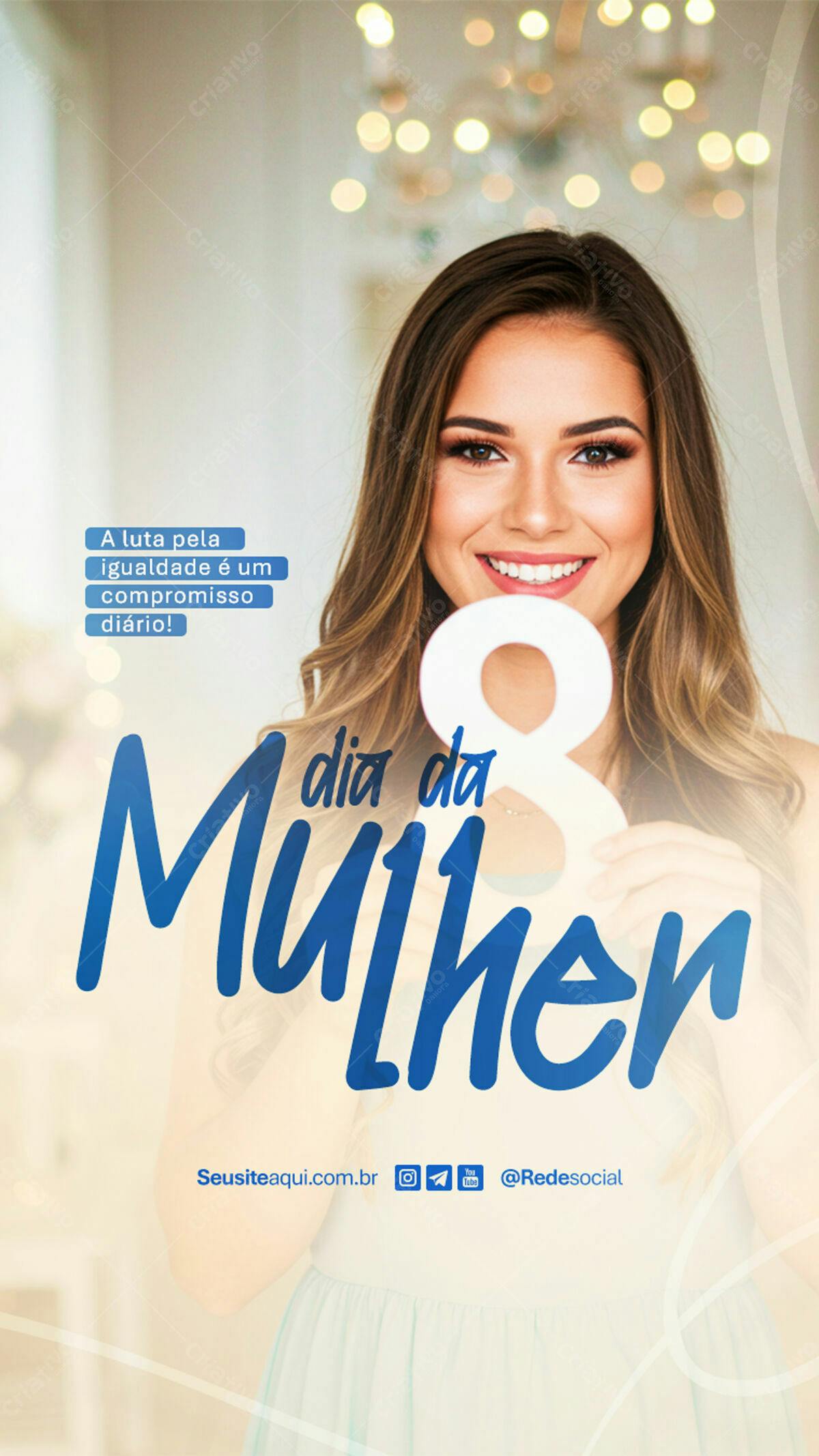 Flyer Dia Internacional da Mulher PSD Editável
