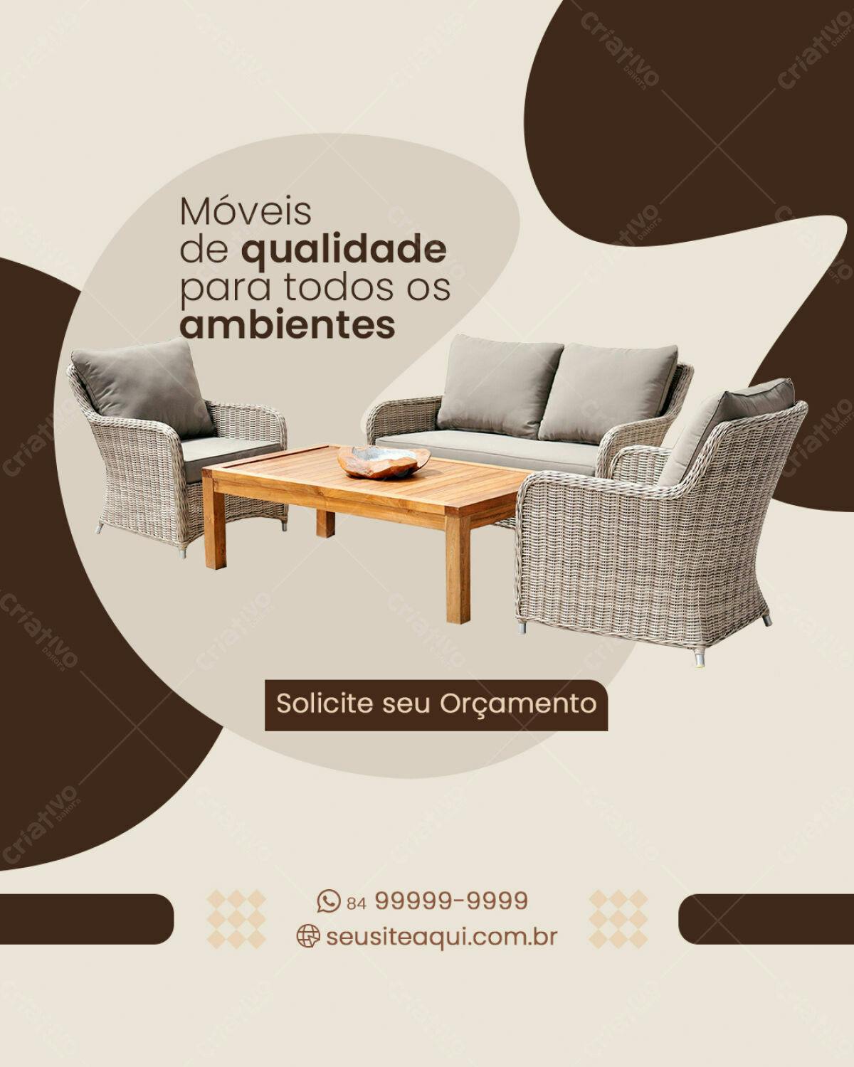 Flyer para Móveis de Jardim PSD Editável