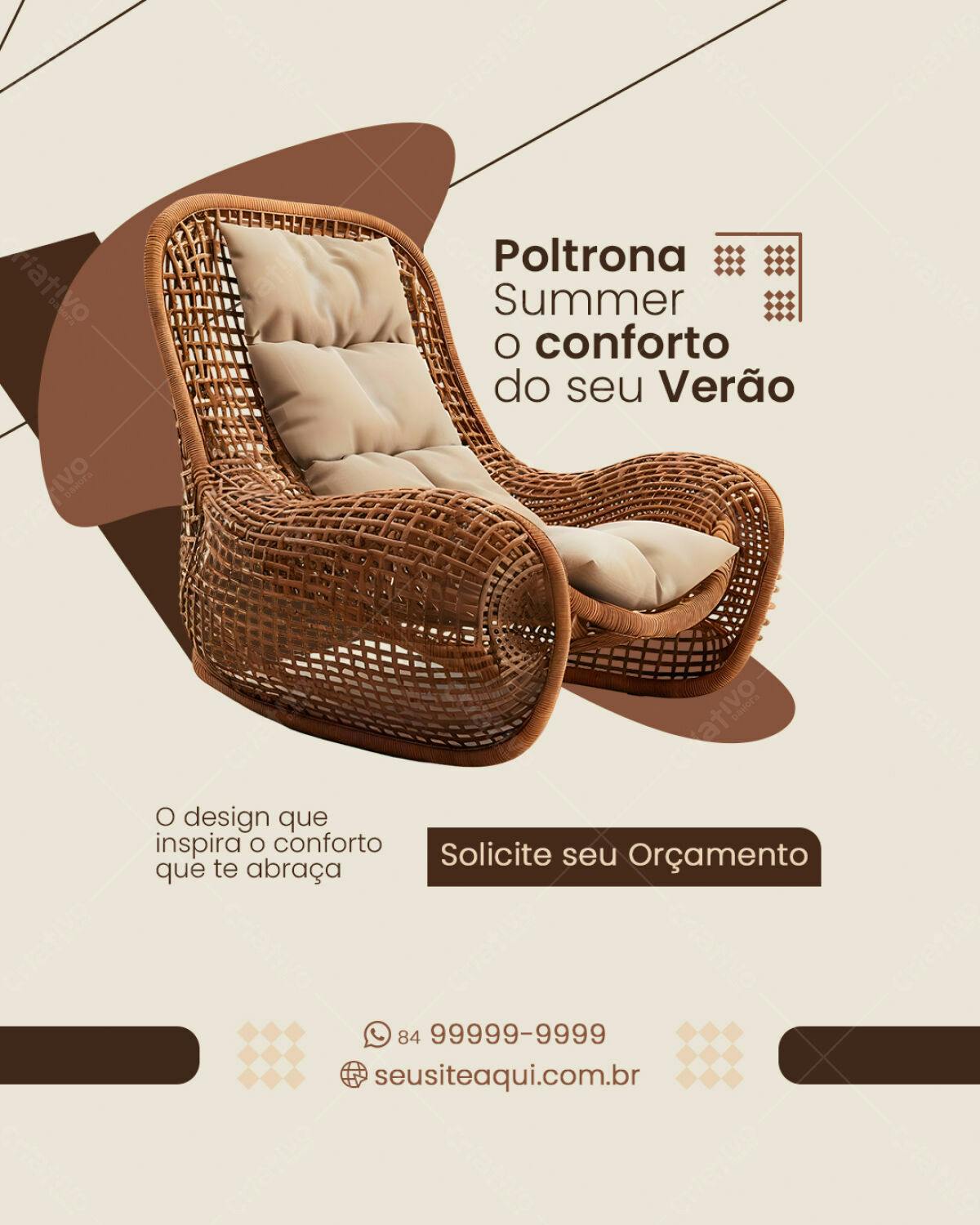 Poltrona Summer PSD Editável para Verão