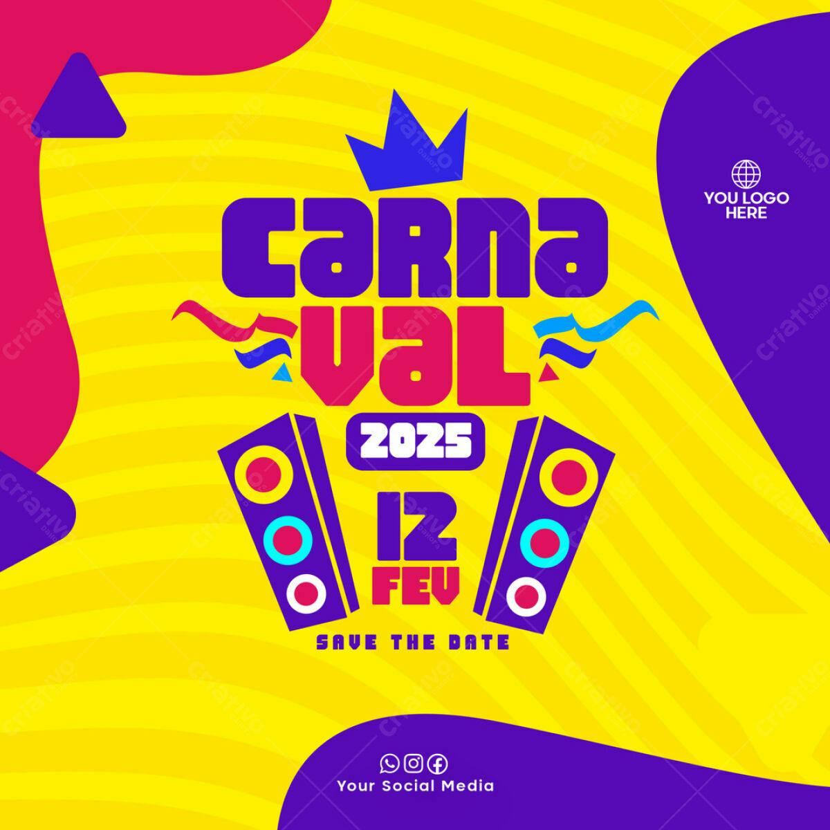 Flyer Carnaval 2025 PSD Editável