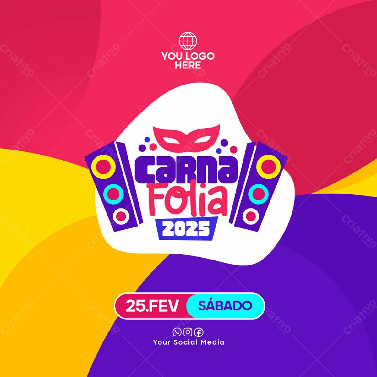 Flyer Carnaval 2025 PSD Editável