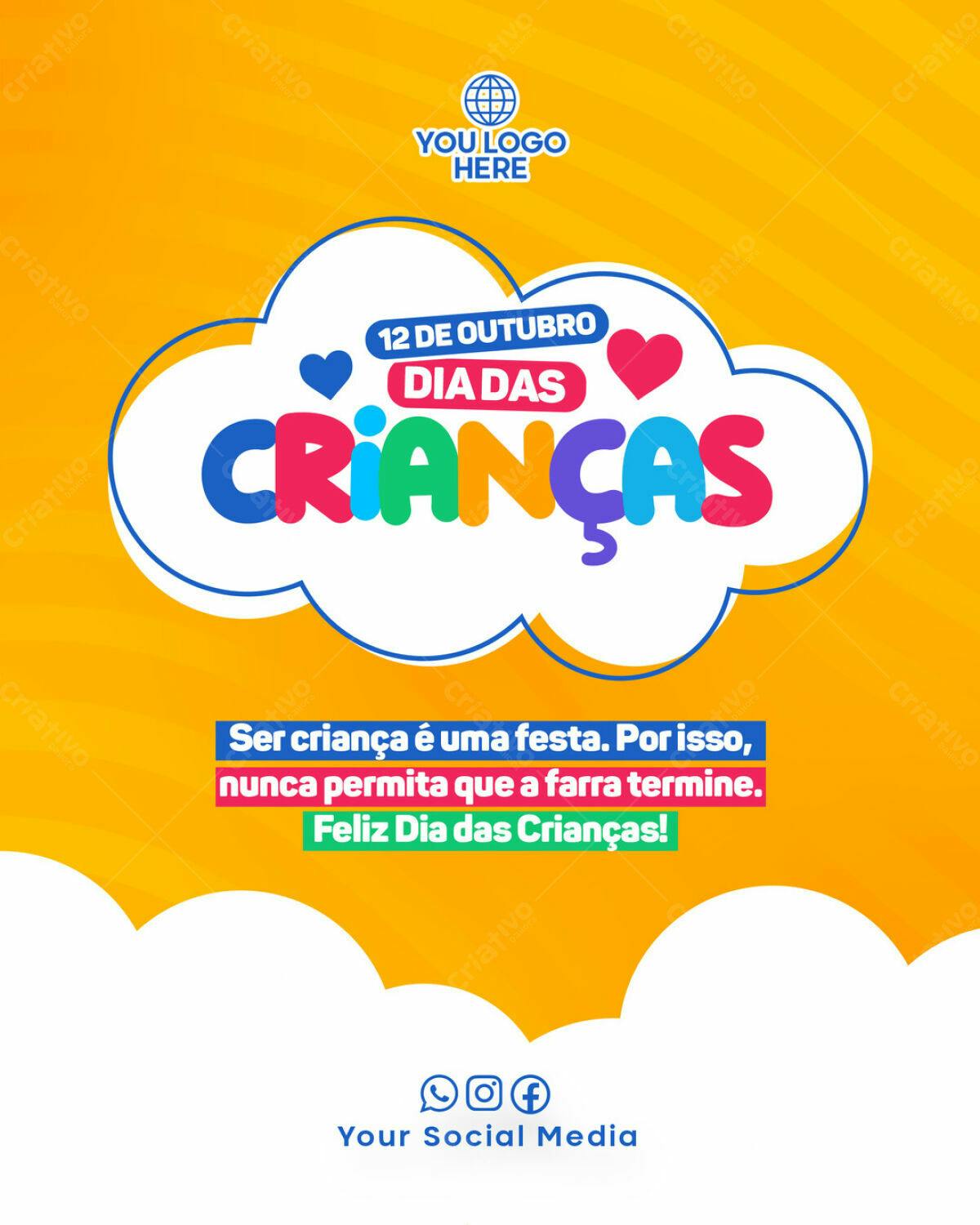 Flyer Dia das Crianças PSD Editável
