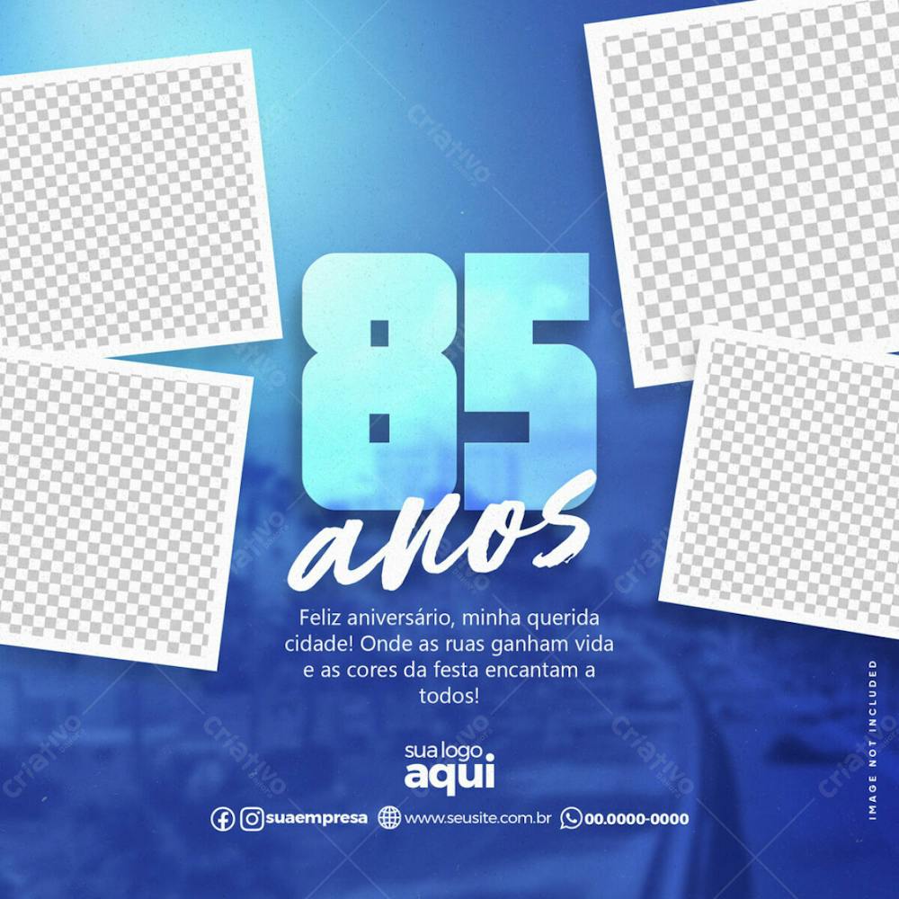 Flyer Aniversário De Cidade, Social Media Emancipação Política