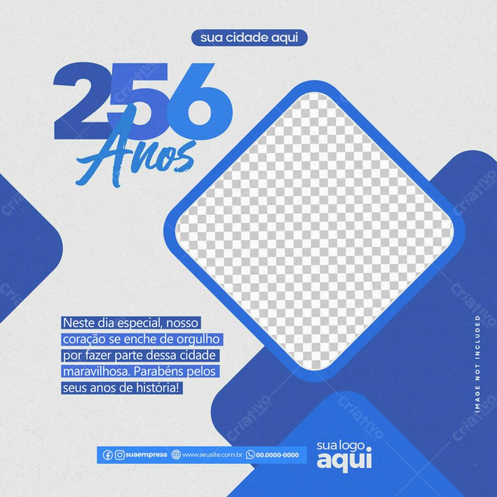 Flyer Aniversário De Cidade, Social Media Emancipação Política