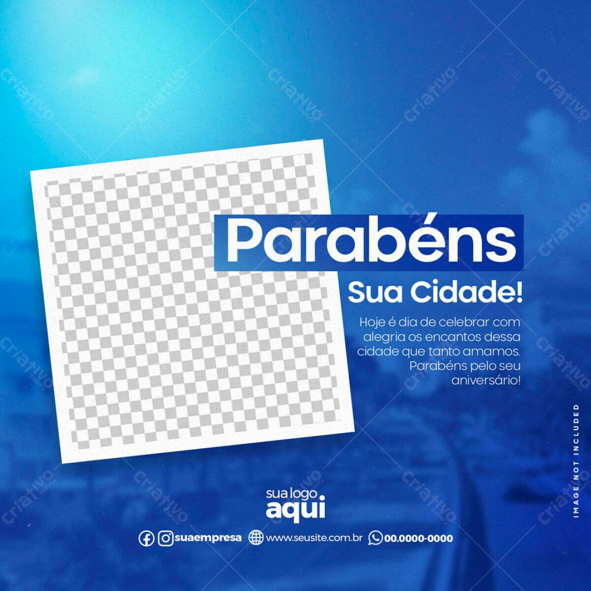 Postagem para Aniversário da Cidade PSD Editável