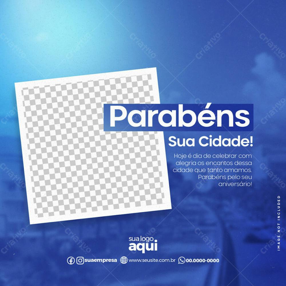 Flyer Aniversário De Cidade, Social Media Emancipação Política