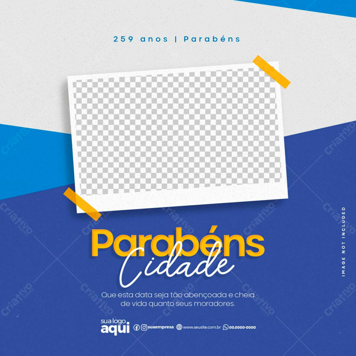 Postagem Aniversário Cidade PSD Editável