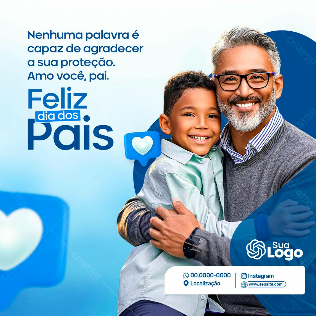 Postagem Dia dos Pais PSD Editável