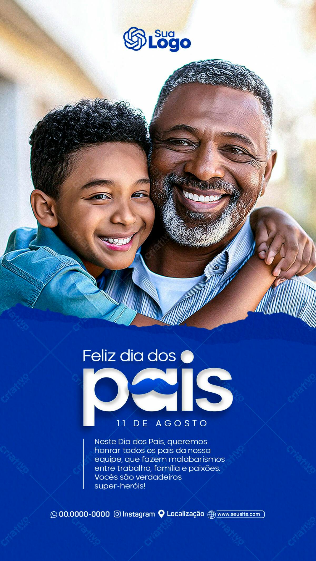 Flyer Dia dos Pais 11 de Agosto PSD Editável