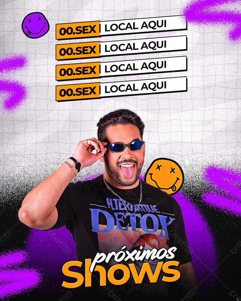 Flyer Agenda Psd Henry Freitas Feed Editável