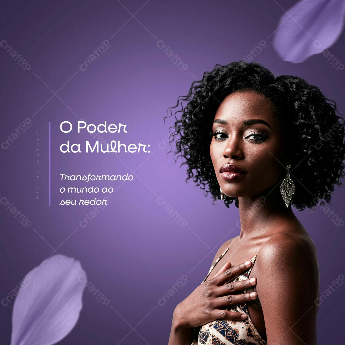 Post para Dia Internacional da Mulher PSD Editável