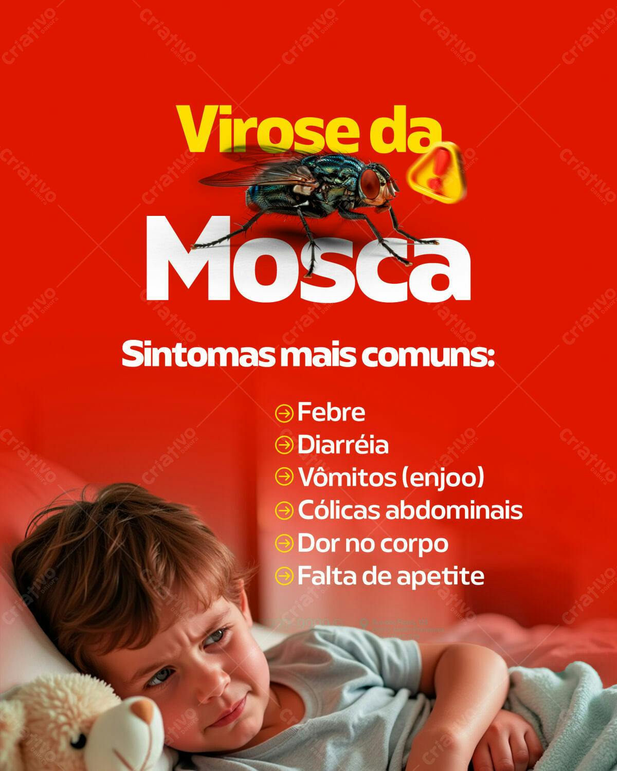 Flyer Virose da Mosca PSD Editável