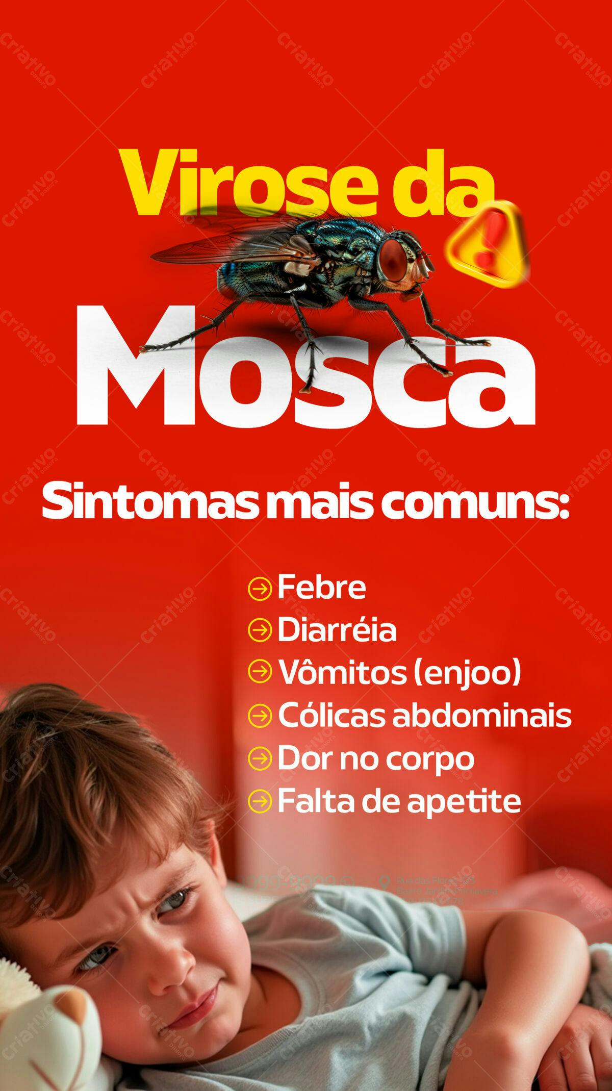 Flyer Virose da Mosca PSD Editável