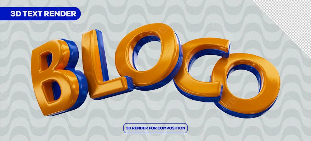 Carnaval Bloco 3D Text For Composition 4