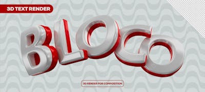 Carnaval Bloco 3D Text For Composition 7