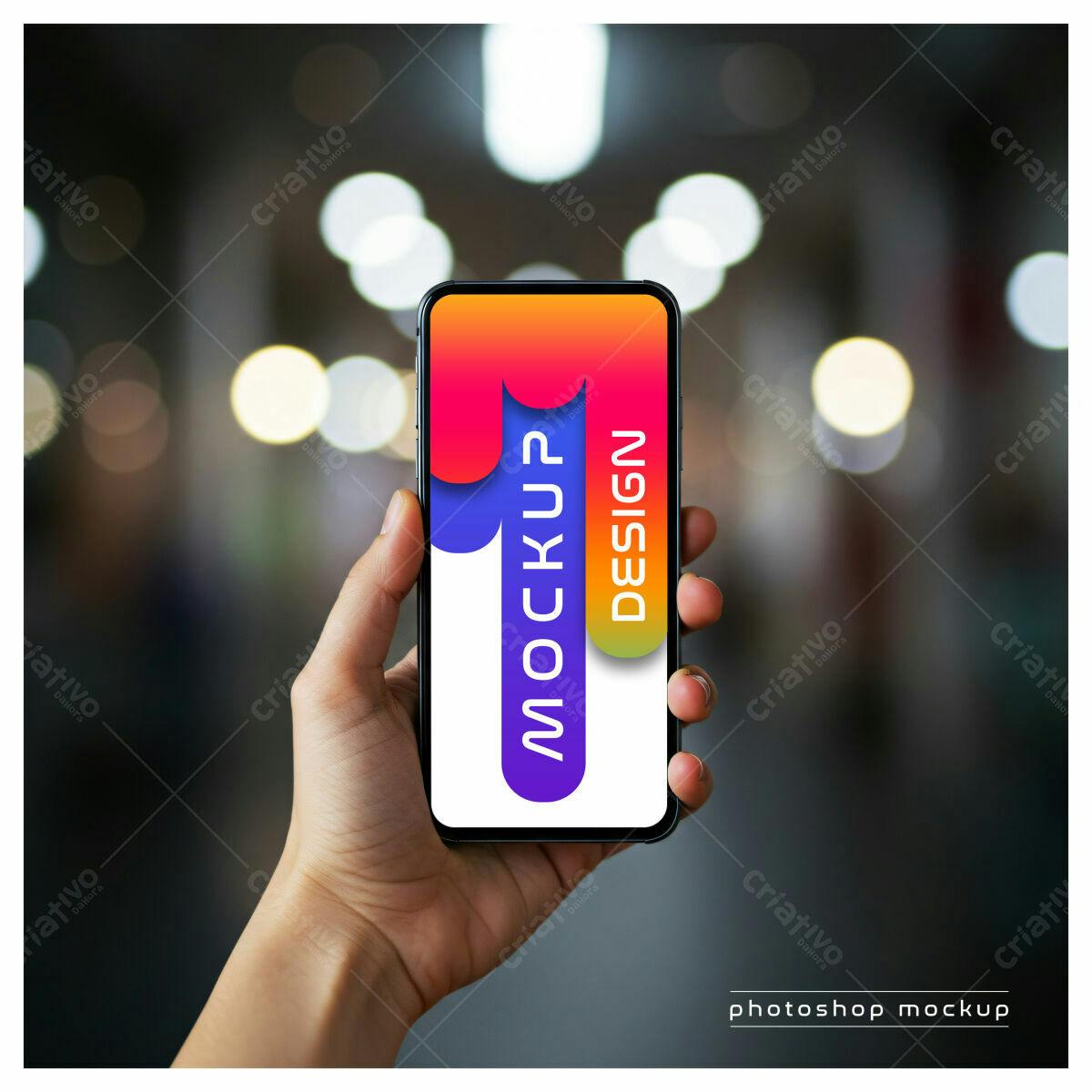 Mockup de Smartphone para Apresentação de Design PSD Editável