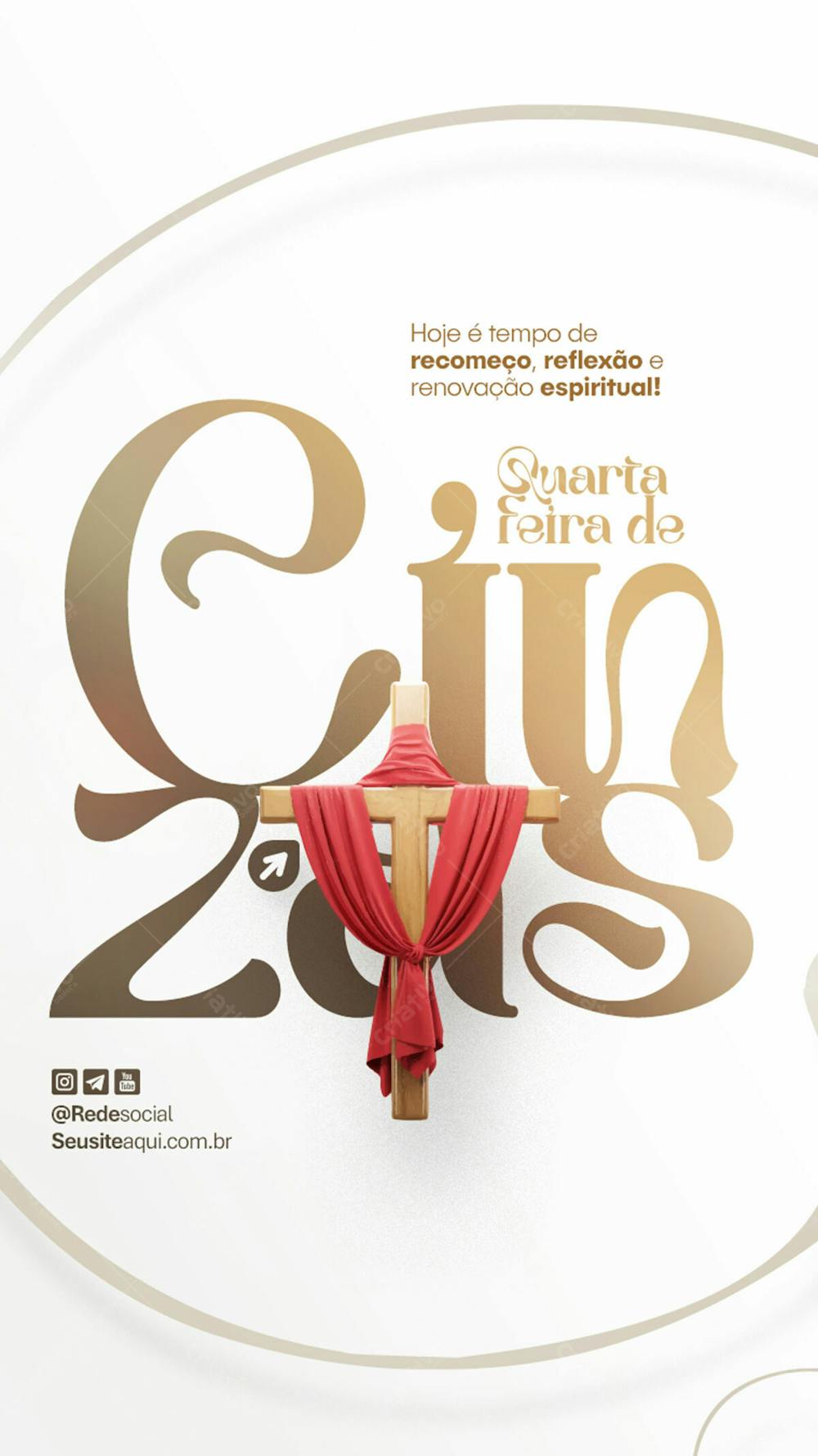 Quarta Feira De Cinzas Quaresma Cristão Católico Social Media Psd Editável