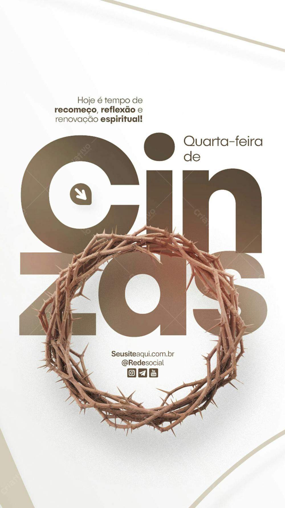 Quarta Feira De Cinzas Quaresma Cristão Católico Social Media Psd Editável