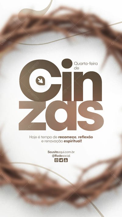 Quarta Feira De Cinzas Quaresma Cristão Católico Social Media Psd Editável