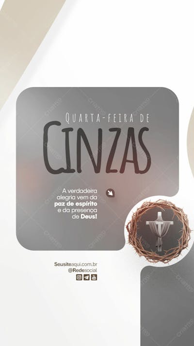 Quarta Feira De Cinzas Quaresma Cristão Católico Social Media Psd Editável
