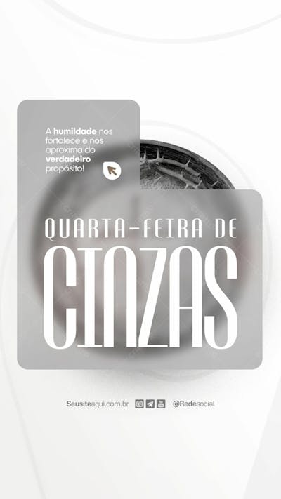 Quarta Feira De Cinzas Quaresma Cristão Católico Social Media Psd Editável