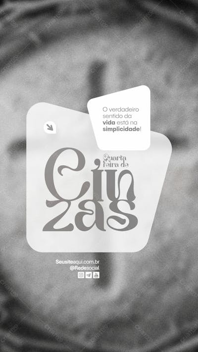 Quarta Feira De Cinzas Quaresma Cristão Católico Social Media Psd Editável