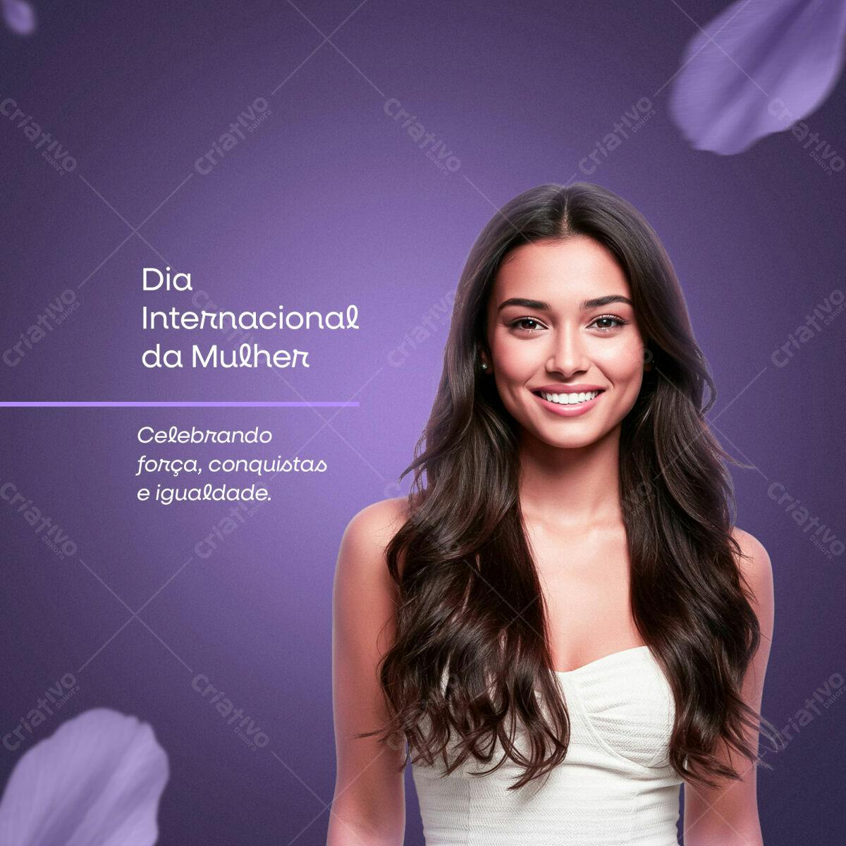 Banner Dia Internacional da Mulher PSD Editável