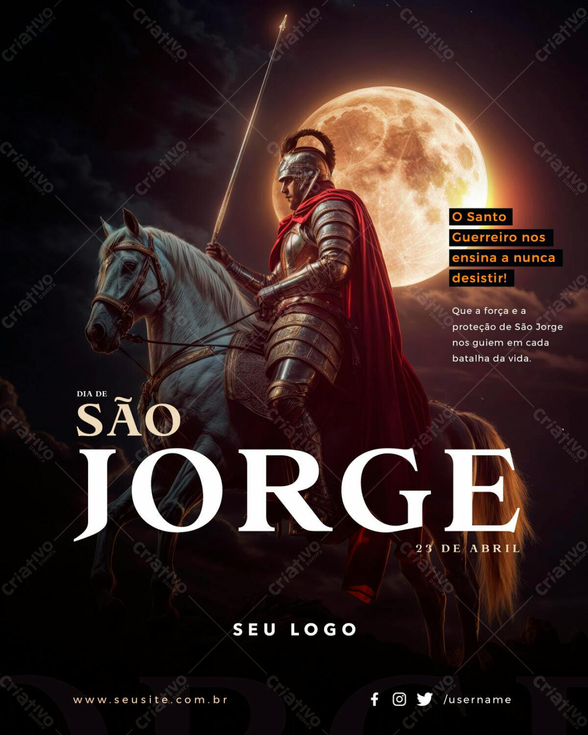 Flyer Dia de São Jorge PSD Editável