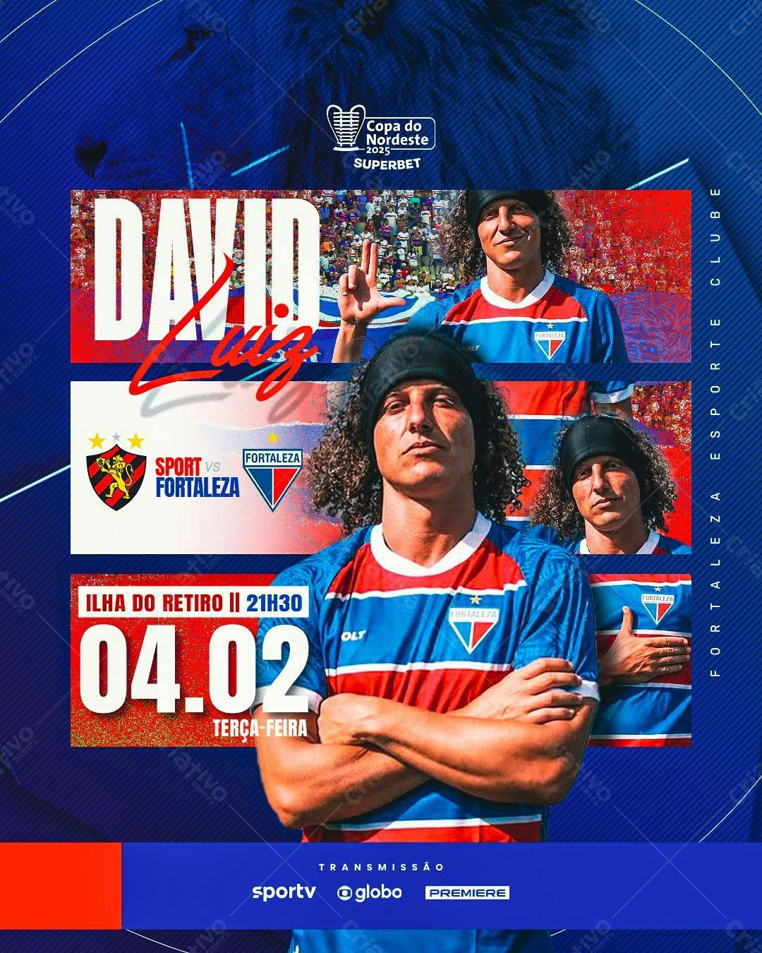 Flyer Futebol Fortaleza x Sport PSD Editável