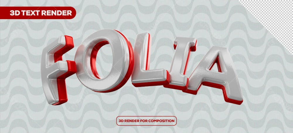 Carnival Folia 3D Text For Composition 1