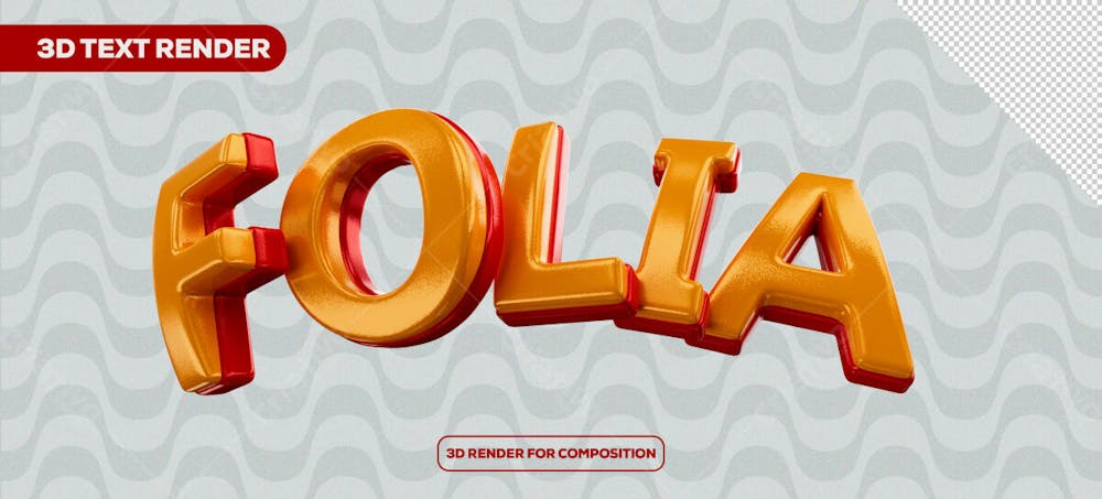 Carnival Folia 3D Text For Composition 8