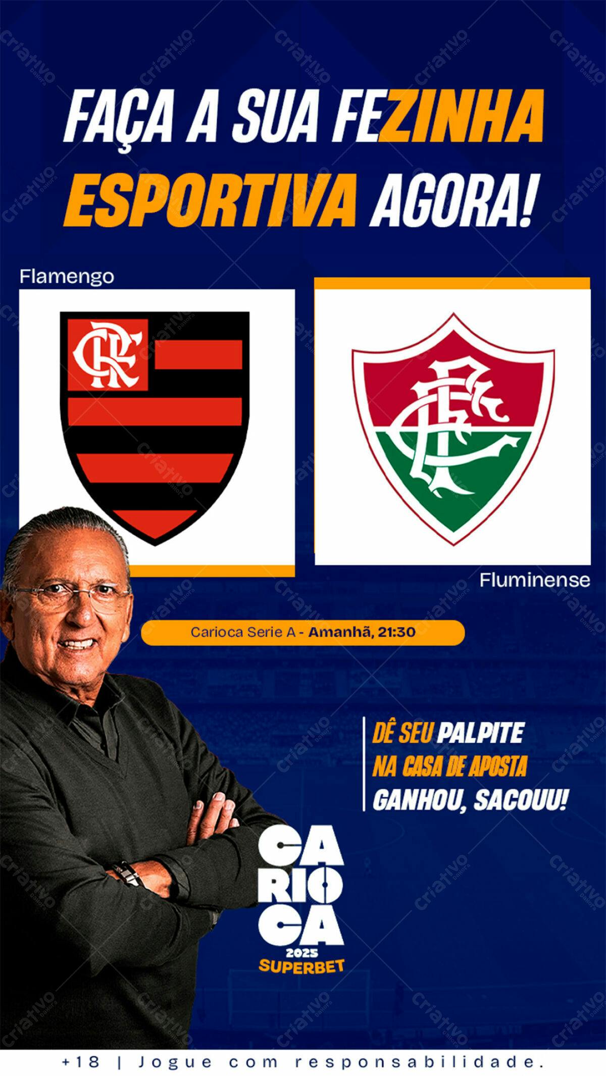 Flyer Flamengo x Fluminense PSD Editável