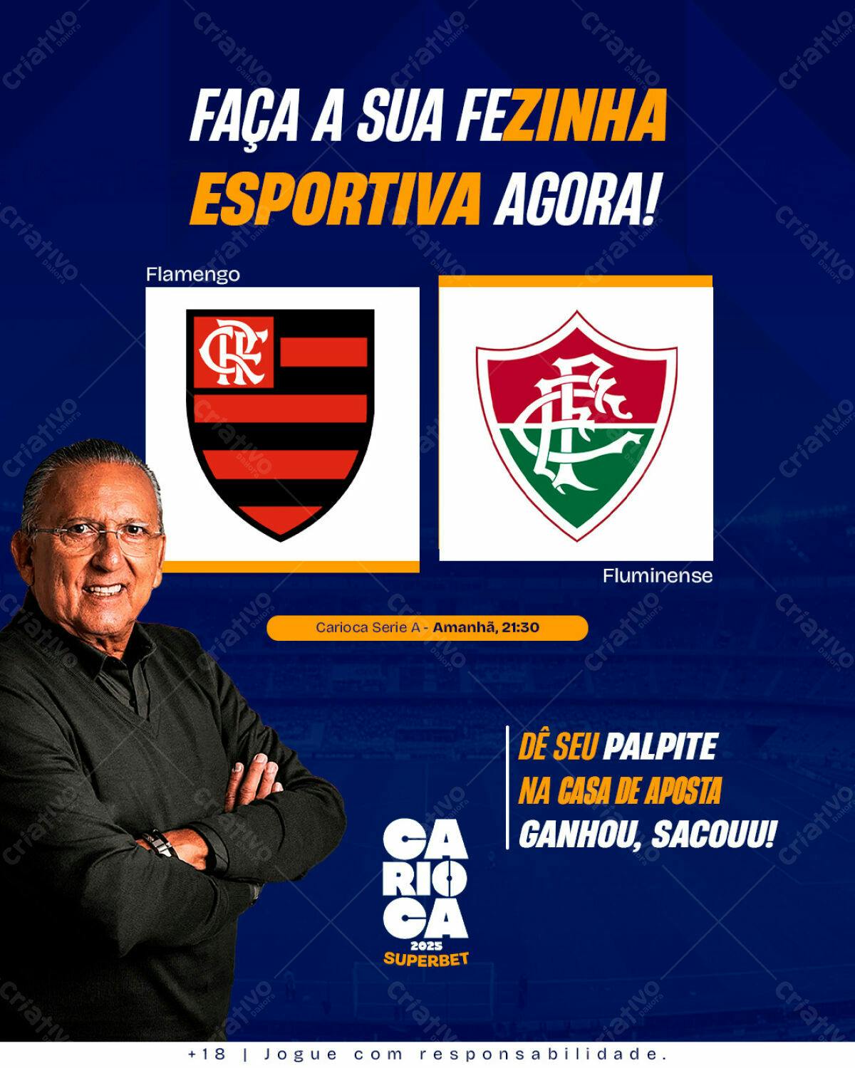 Flyer Flamengo x Fluminense PSD Editável