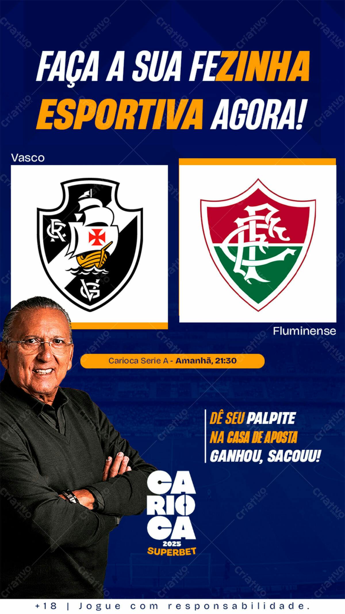 Flyer Vasco x Fluminense PSD Editável