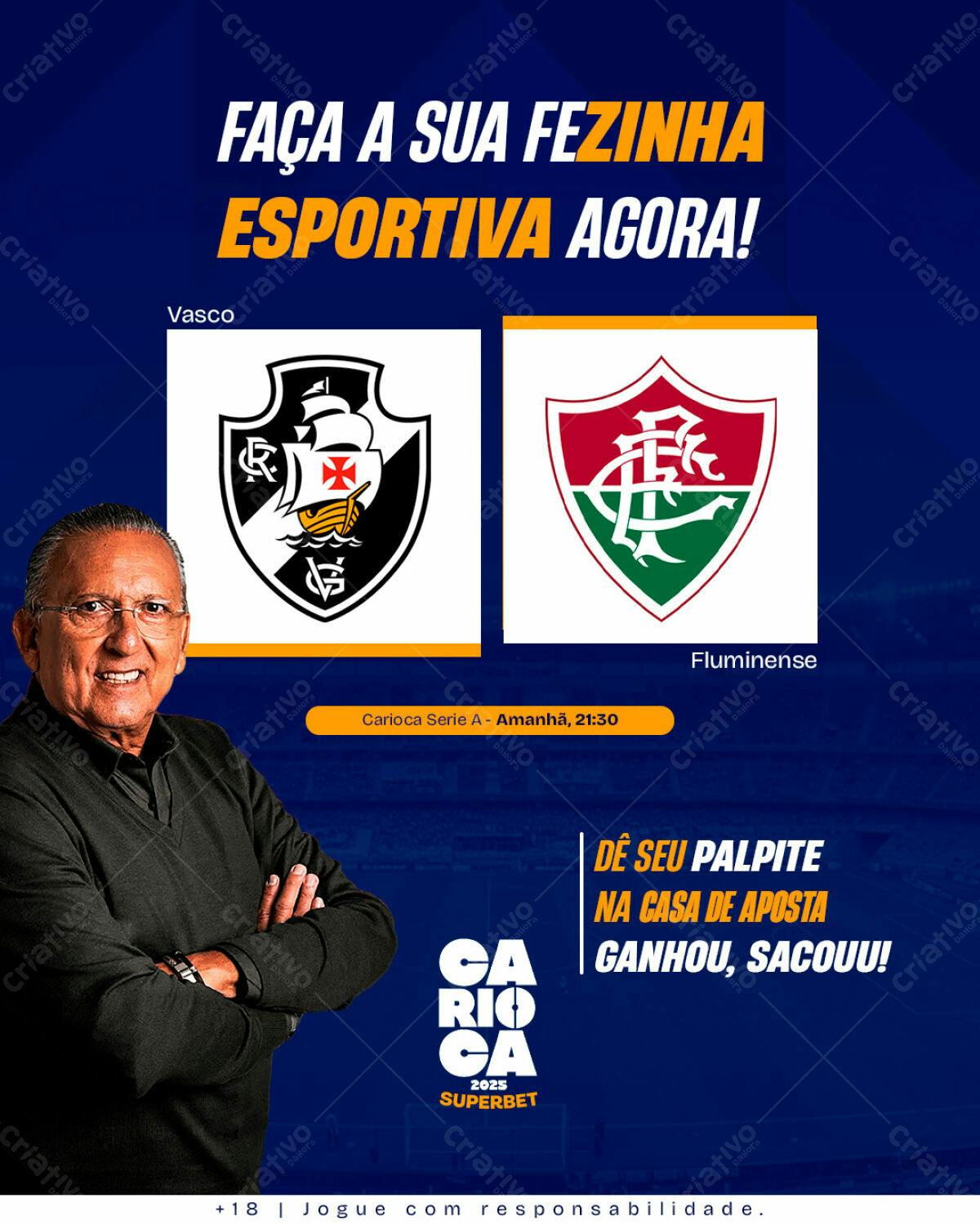 PSD para Flyer Esportivo Vasco x Fluminense PSD Editável