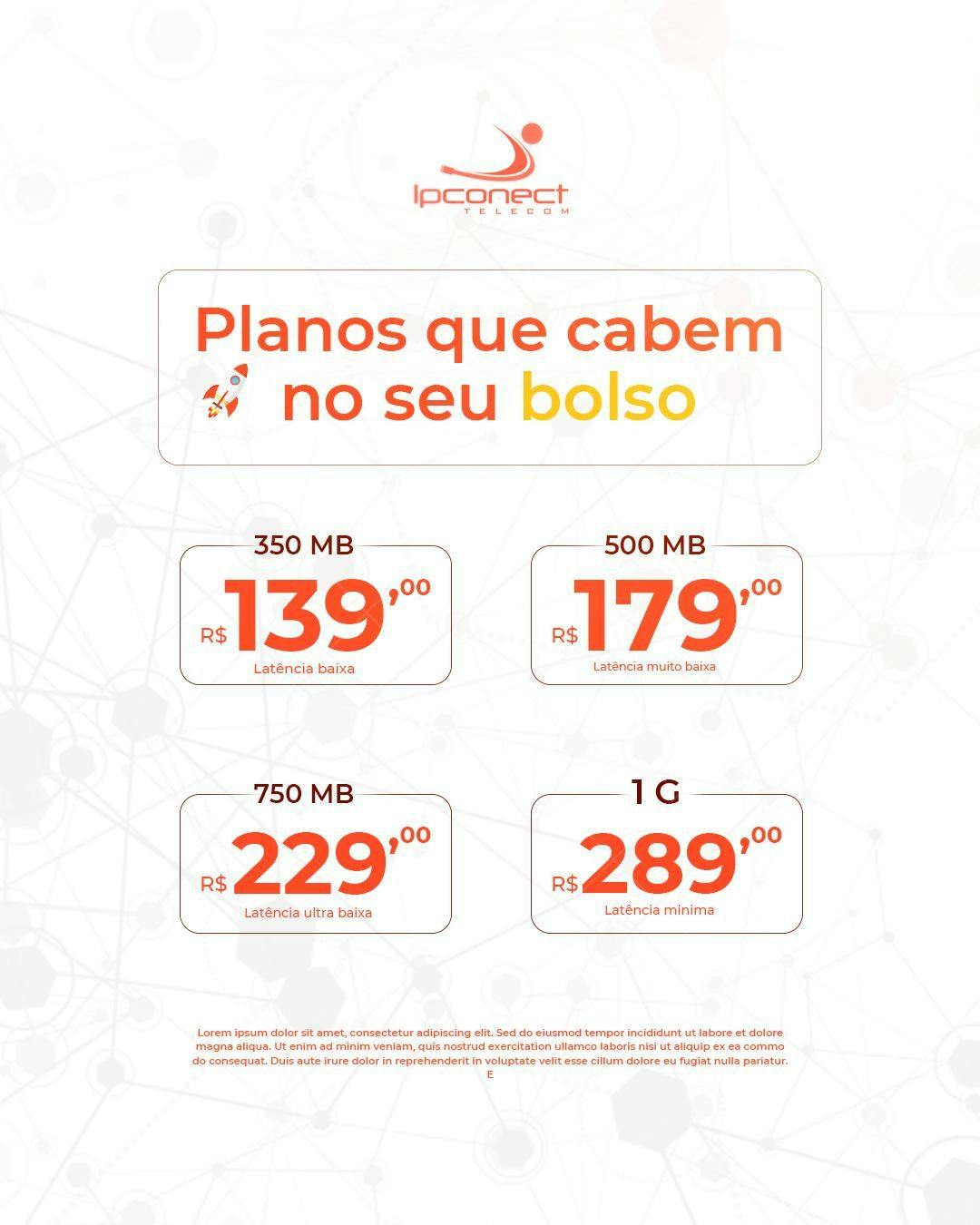 Flyer Planos de Internet Ipconect PSD Editável