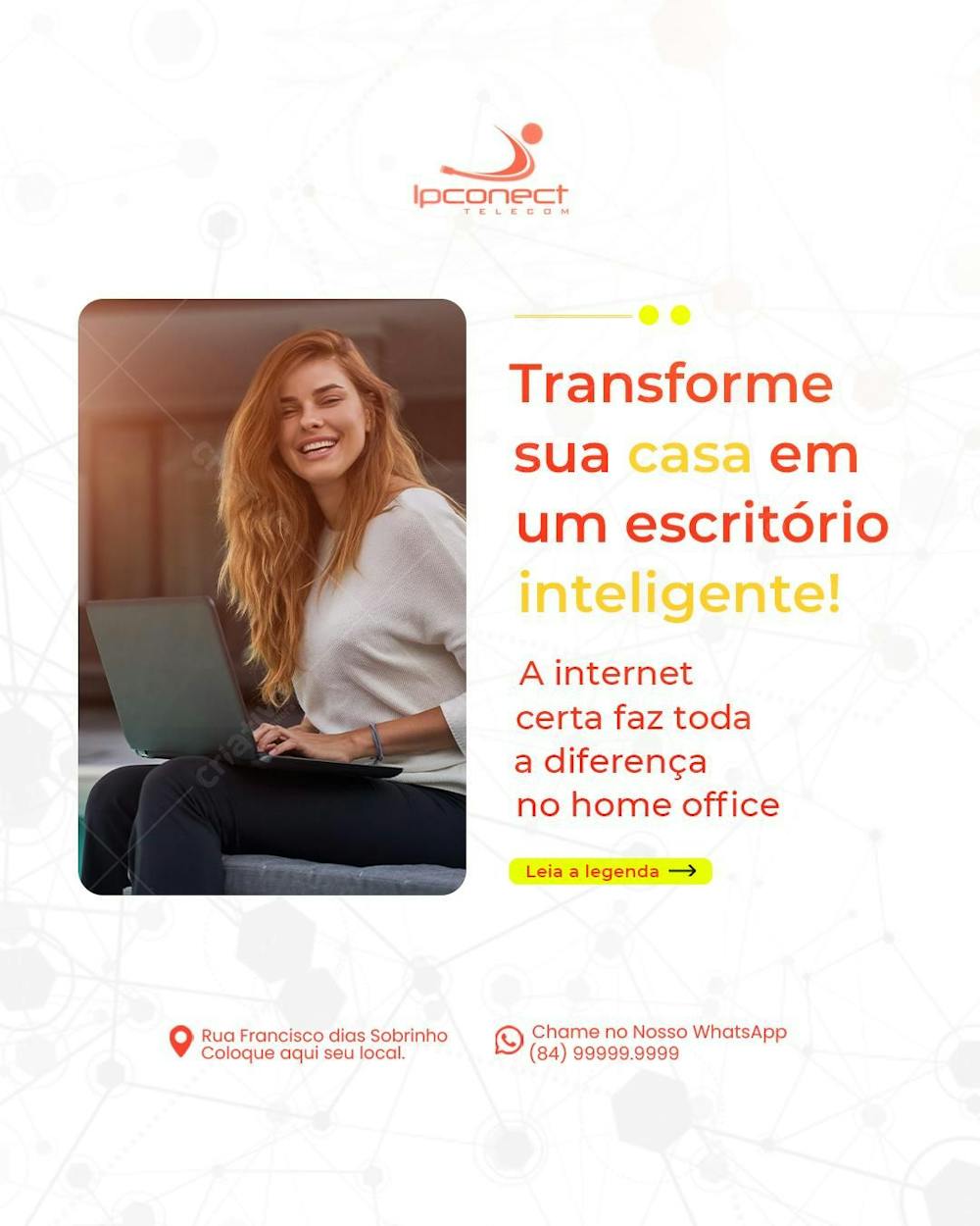 Transforme sua casa em um escritório Inteligente Psd Editável