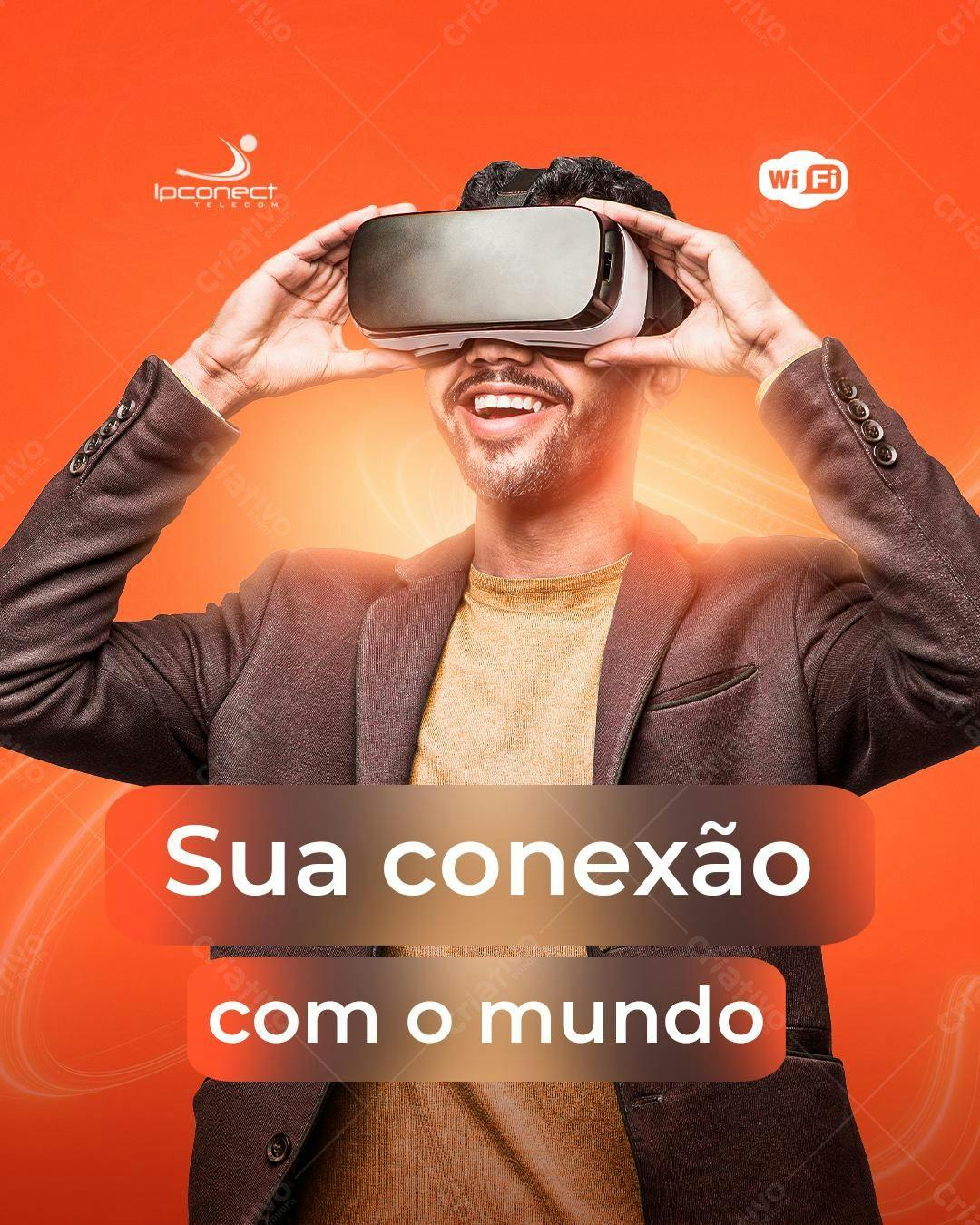 Flyer para Conexão Mundial PSD Editável