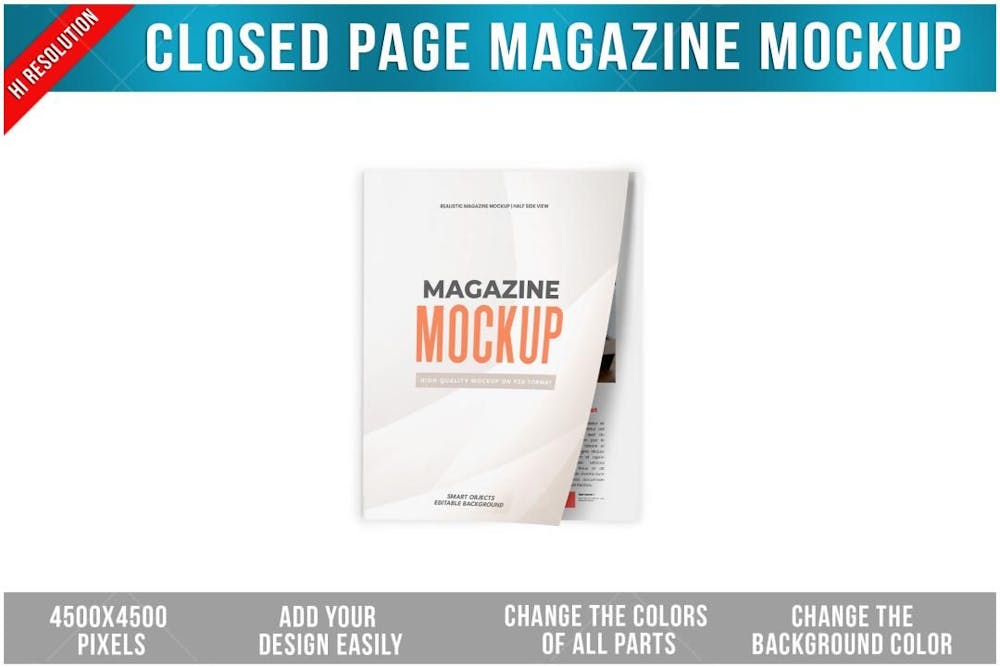 Revista Fechada Psd Editável Mockup