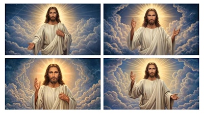 Jesus Cristo nos céus pintura religiosa
