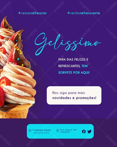 Sorvete Promoção Propaganda Roxo 04