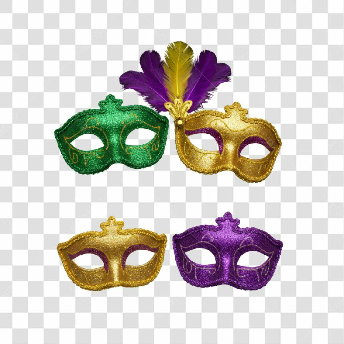 PNG Máscaras Carnaval Fundo Transparente