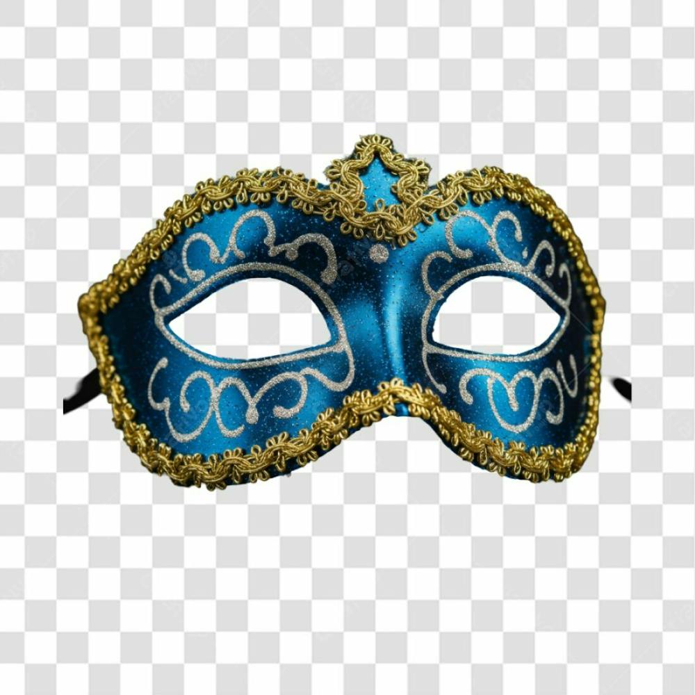 Máscara De Carnaval Colorida Sem Fundo Png Festiva Flyer Folia Frevo Elemento 3D