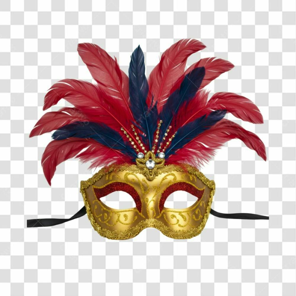 Máscara De Carnaval Colorida Sem Fundo Png Festiva Flyer Folia Frevo Elemento 3D