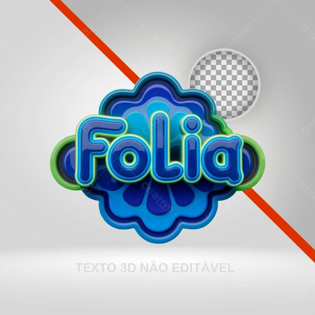Logo Folia Carnaval PNG com fundo transparente