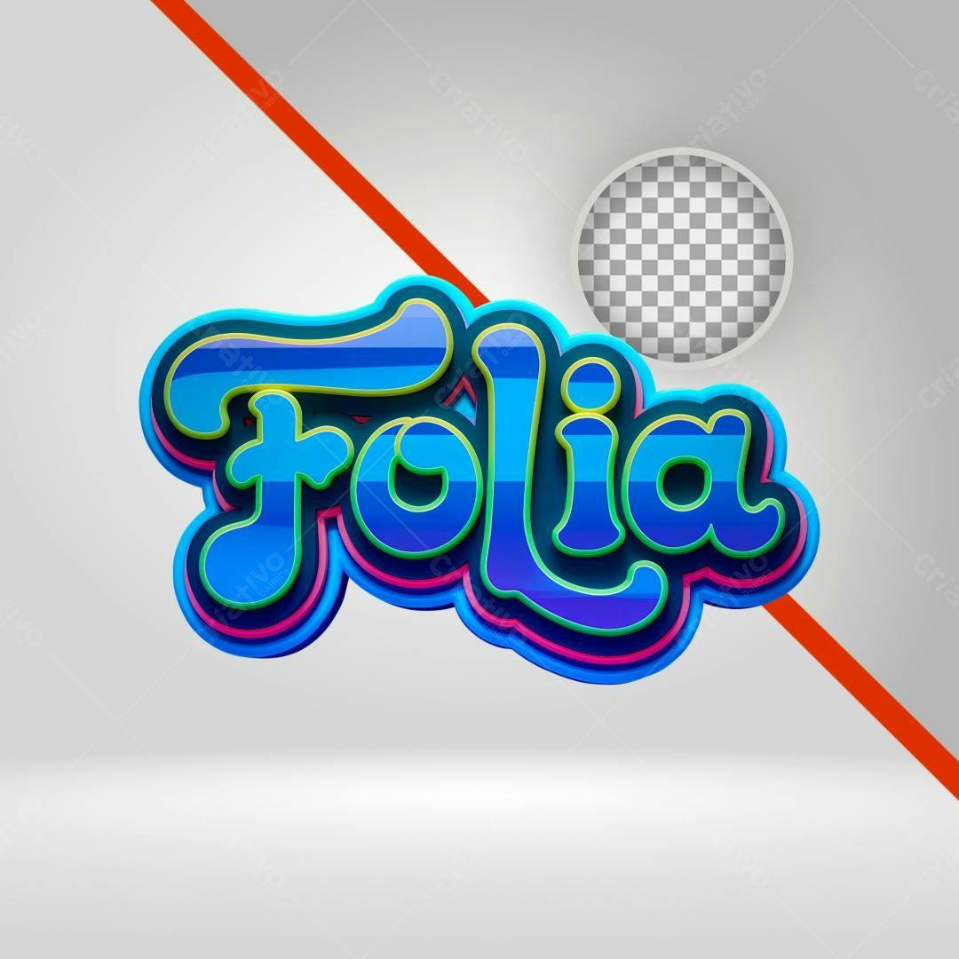 Logo PNG com fundo transparente estilo 3D