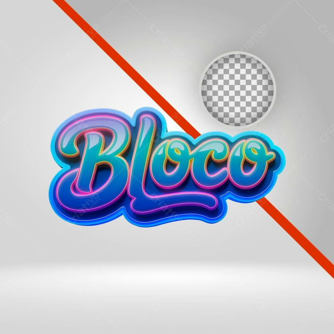 Logo Bloco Carnaval PNG com fundo transparente